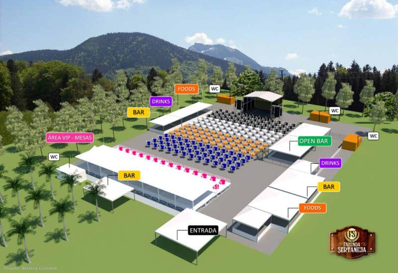 Espaço está sendo preparado nos mínimos detalhes para o conforto e segurança do público